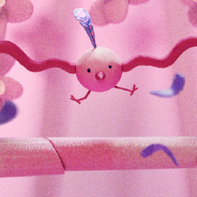 Pick animated bird flys.