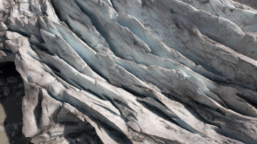 Glacier crevasses 
