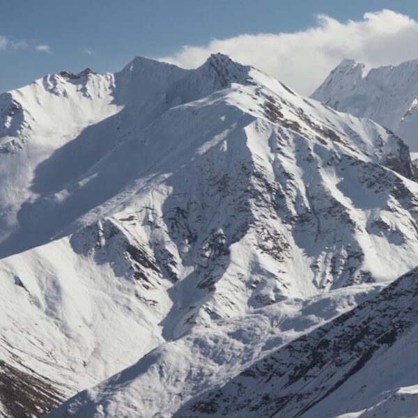 Snow covered mountians.