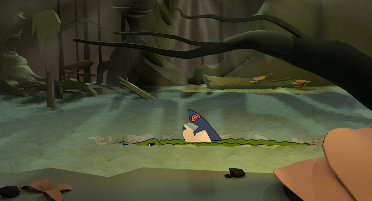 Image of figure holding another.